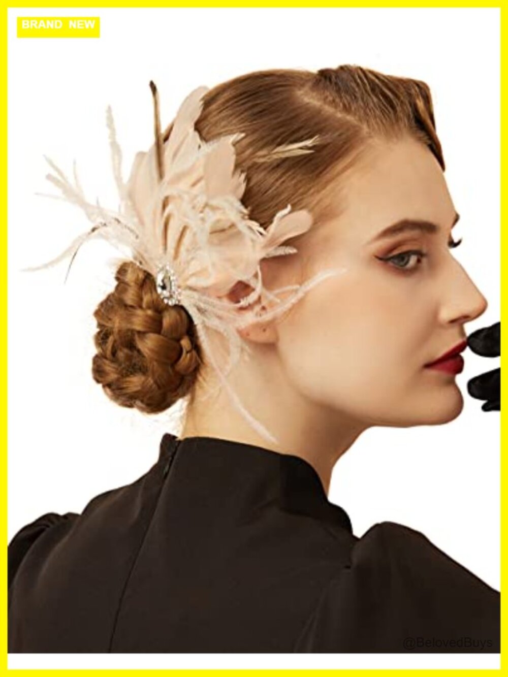 Peacock Feather Fascinator Hair Clip Art Deco Gatsby Headpiece